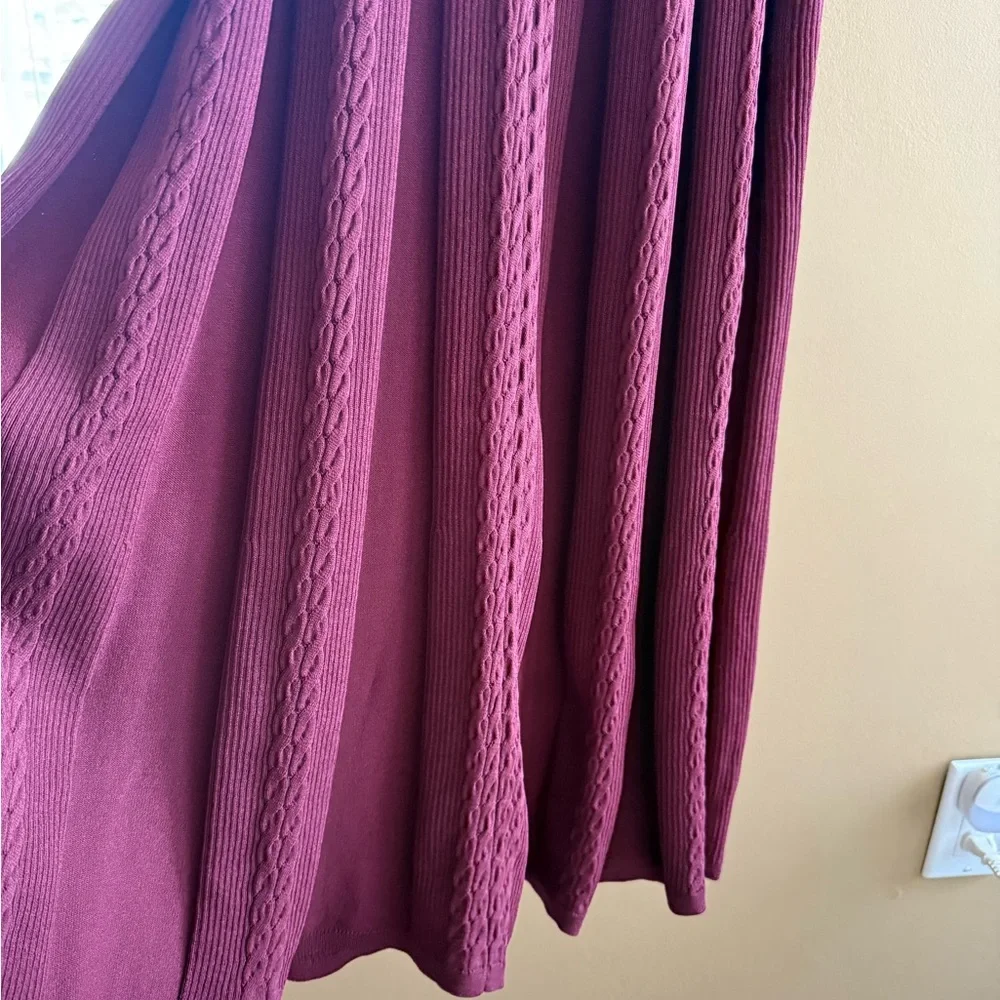 Sandro Milla Knit Midi Dress in Bordeaux size 36 - Picture 8 of 11